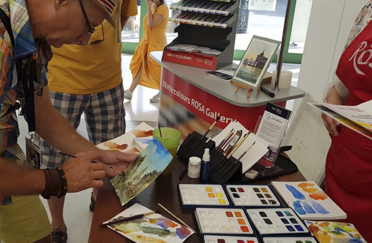 Pоster of presentation of watercolor in Kyiv