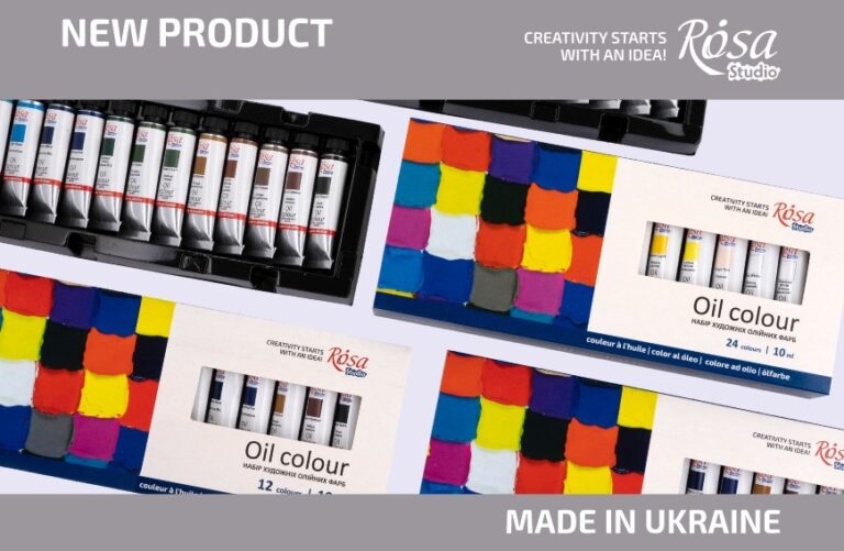 The sets of oil paints 12 and 24 colours from ROSA Studio for the first time in 10 ml tubes