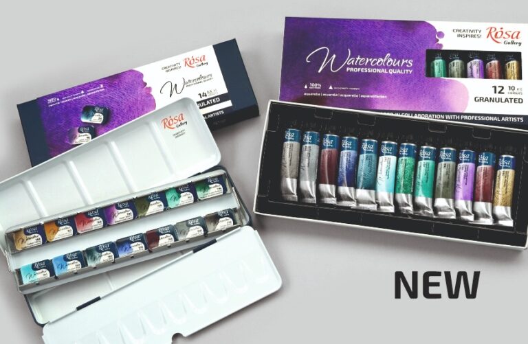 Нові набори акварельних фарб GRANULATED ROSA Gallery