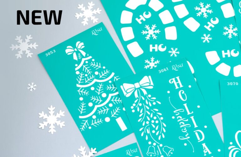 Нові мотиви трафаретів ROSA Talent в новорічно-різдвяній тематиці