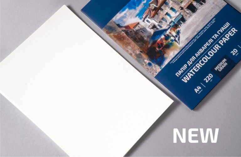 Новий папір для акварелі із фактурою середнє зерно від ROSA Studio