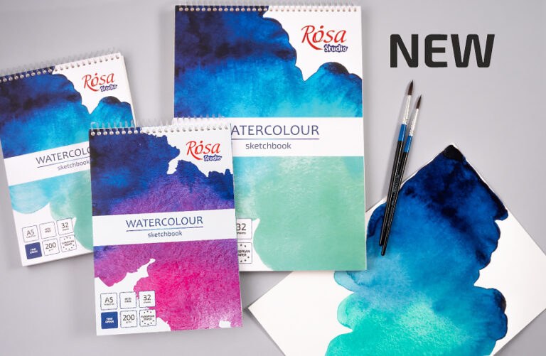 Скетчбук для акварелі на спіралі ROSA Studio