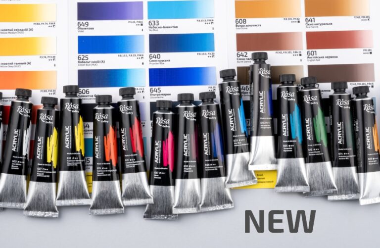 Новий об’єм художніх акрилових фарб ROSA Gallery