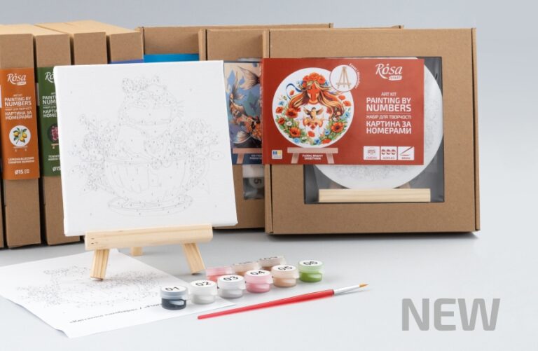 Набори картини за номерами з мольбертом  ROSA Start